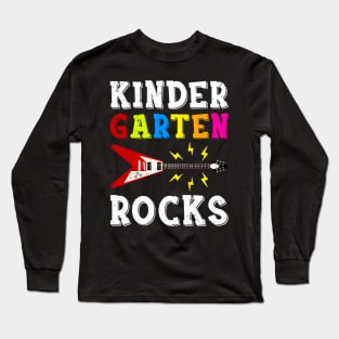 Kindergarten  Rocks Teacher Student Kid Back To School Long Sleeve T-Shirt